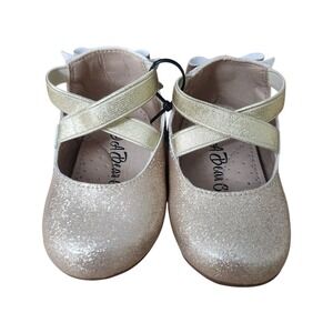 Bear Co Toddler Size 3 Color Change‎ Gold Silver Smooth Glitter Ballet Flat